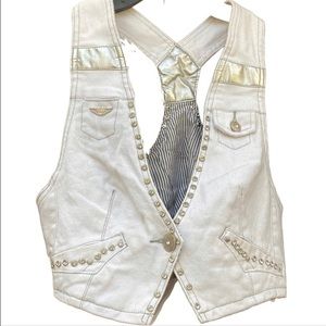 WHITE DENIM LOVECULTURE VEST
